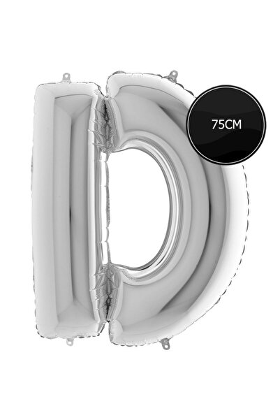 Bp Bizden Pastacılık 75cm Letter D Foil Balloon Silver