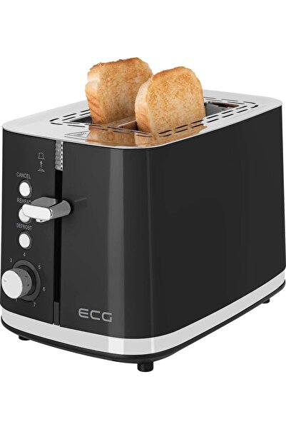 ECG ST 2766 Vintage Nero Toaster, 925 W, 2 slices, 7 browning levels, black