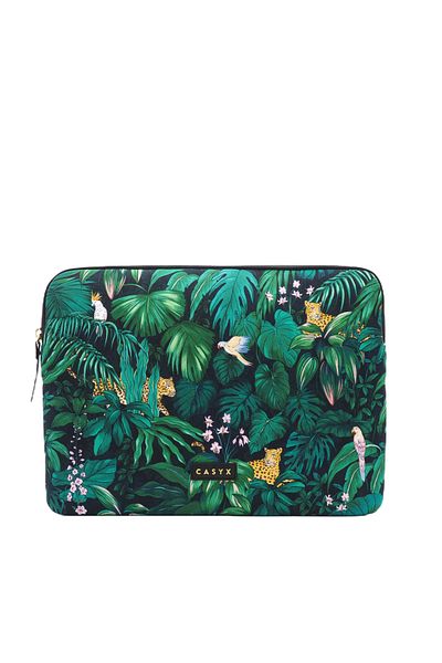 Casy Casyx | Pasuje do rozmiaru 13"/14"| Casyx dla MacBook | SLVS-000020 | Rękaw | Głęboka dżungla