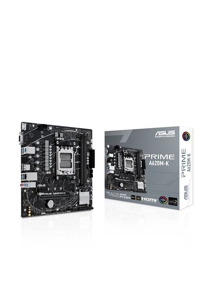 ASUS | PRIME A620M-K | Familie de procesoare AMD | Soclu de procesor AM5 | Memorie DIMM DDR5 |