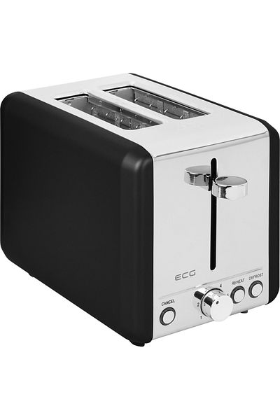 ECG Prăjitor de pâine ST 2708 Tradizione Nero, putere 925 W, 2 felii, 6 niveluri de rumenire, negru mat