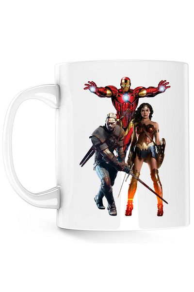 OEM Cana Witcher Ironman Wonder Woman Superhero Horror, alba, 330 ml