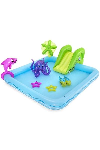 Intex Bestway Inflatable Children's Pool, Fantastic Aquarium Play Center, 239cm x 206cm x 86cm