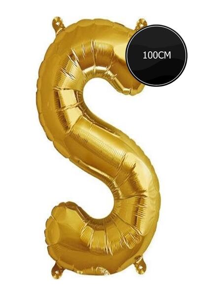 Bp Bizden Pastacılık 100cm Letter S Foil Balloon Gold