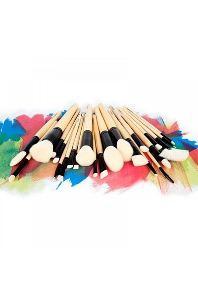 Coastal Coastal Sense Elite Makeup Brush Set with Case, Beige - 24 Pieces