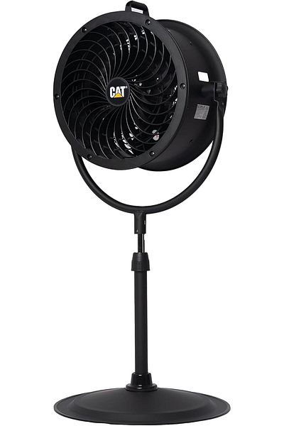 Caterpillar 14-Inch High Velocity Industrial Pedestal Fan – 4-Speed, Oscillating Tilt-Head, Adjust