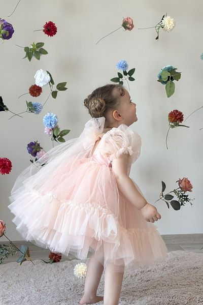 ALYRA Baby Girl Dress Tulle Tutu Fluffy Birthday Party Wedding Special Occasion Bow Girls Kids Evening Dress Clothes