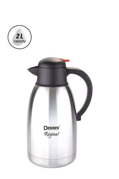 Dessini Regina Stainless Steel Flask Silver/Black