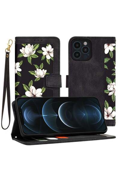 Techsuit Husă pentru iPhone 12 Pro Max - FlipCraft - Florile Zorilor