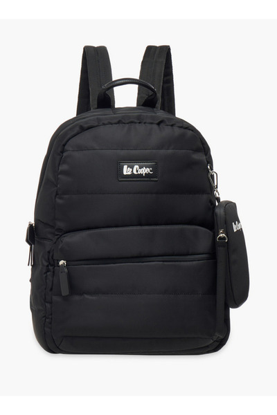 Lee Cooper حقيبة ظهر مدرسية متينة بسحاب إغلاق وجيب - 31×14×42 سم