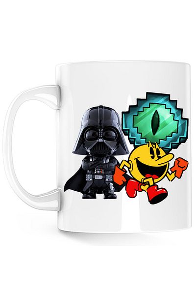 OEM Cana Pac Man Darth Vader Ender Eye Minecraft, alba, 330 ml