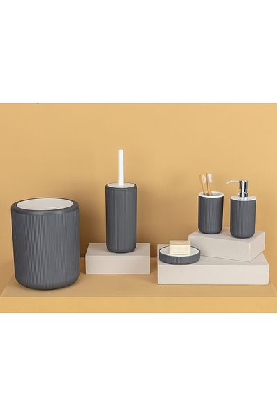 Madame Coco Martre 5-Piece Bathroom Set - Soft Gray