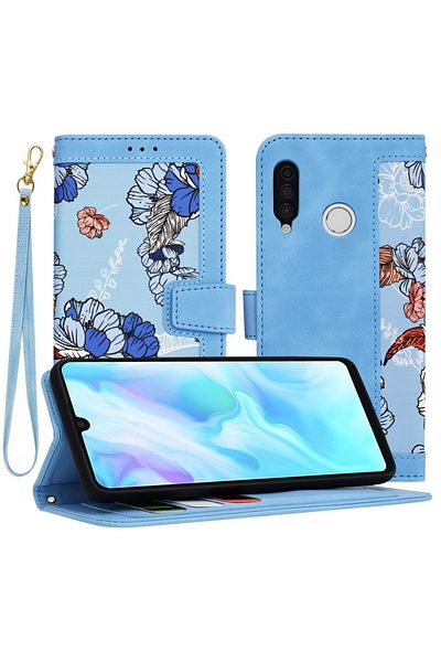 Techsuit Husă pentru Huawei P30 Lite / P30 Lite New Edition - FlipCraft - Albastru Vibrant