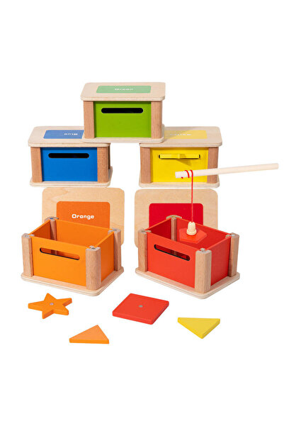 rexa صندوق عملات خشبي لفرز الألوان للأطفال الصغار، ألعاب تعليمية مونتيسوري لل...