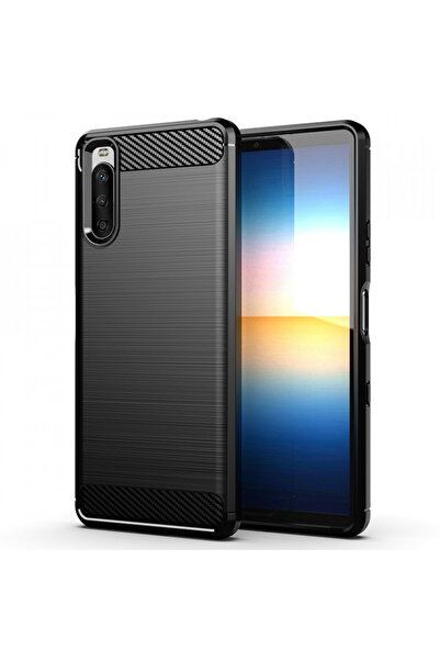 Techsuit Carcasă pentru Sony Xperia 10 III - Silicon Carbon - Negru