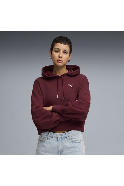 Puma WARDROBE Essentials Relaxed Cropped Hoodie Women