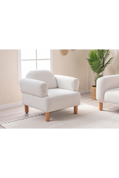 Vivense SOLİ BOHEM TEDDY KOLTUK TAKIMI, KIRIK BEYAZ