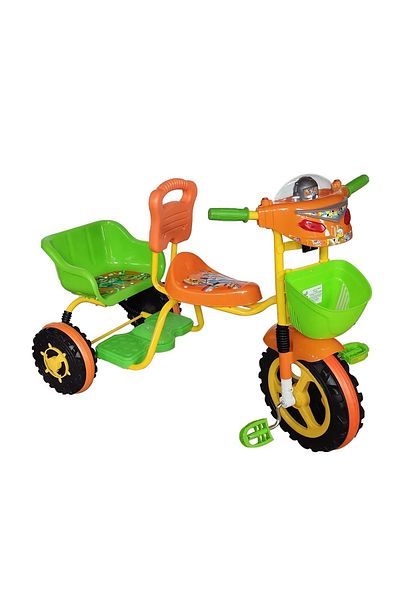 rexa Baby 3-Wheel Tricycle with Dual Seats – Tandem Ride-On Bike for Toddlers