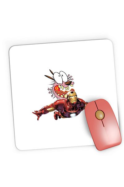 OEM Mousepad Gaming Ironman Courage Scared Fly Superhero Cartoon, 21x19 см