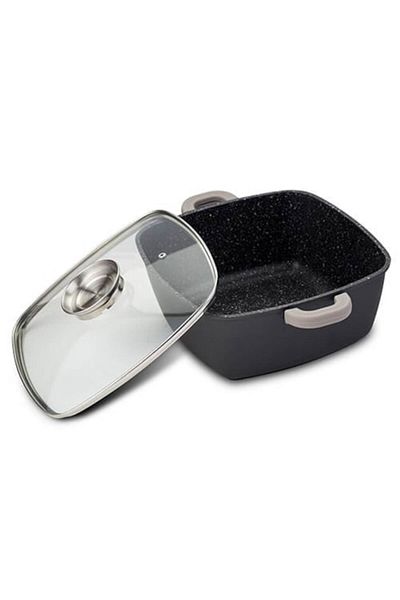 Masterline Square Saucepan, 24x24cm With Granite Coating