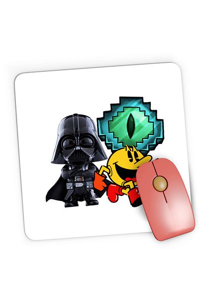 OEM Mousepad Gaming Pac Man Darth Vader Ender Eye Minecraft, 21x19 cm