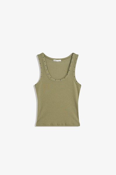 Bershka Sleeveless T-shirt with studs