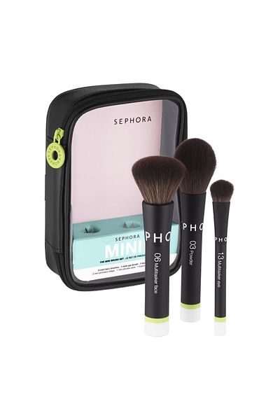 SEPHORA COLLECTION - The Mini Brush Set – Compact Essential Makeup Brushes for Travel & Touch-Ups