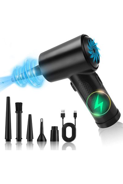 Saharaz Compressed Air Duster , 100000RPM,3 Speed,7600mAh,for Dust Removal of Computer Cases, Keyboards