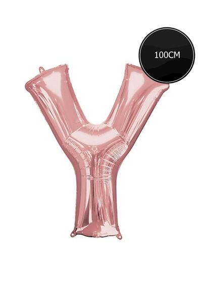 Bp Bizden Pastacılık 100cm Letter Y Foil Balloon Rose Gold