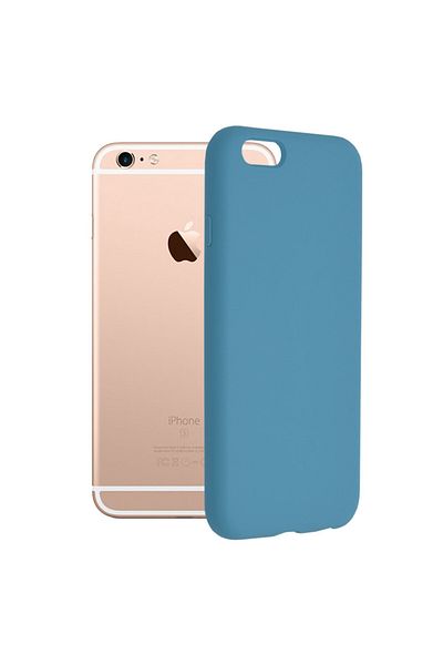 Techsuit Carcasă pentru iPhone 6 / 6S - Silicon cu Margini Moale - Albastru Denim
