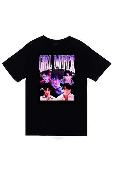 fame-stoned K-Pop Demon Hunters – Tricou negru unisex 100% bumbac cu imprimeu Saja Boys Juni