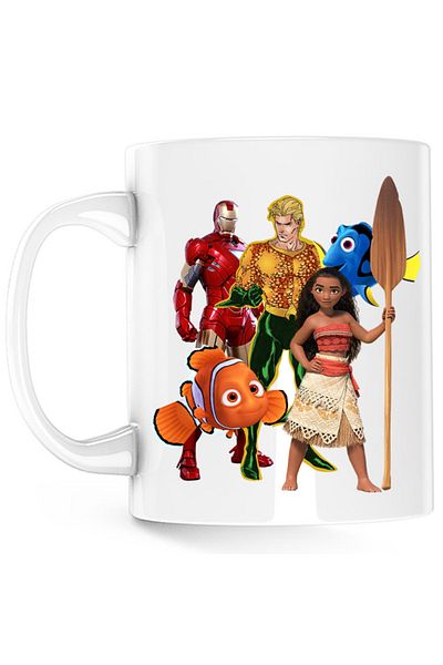 OEM Cana Aquaman Ocean Moana Nemo Ironman Find Peace, alba, 330 ml