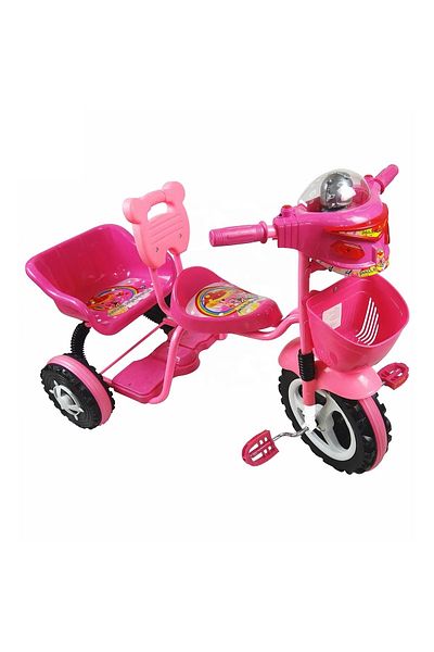 rexa Baby 3-Wheel Tricycle with Dual Seats – Tandem Ride-On Bike for Toddlers