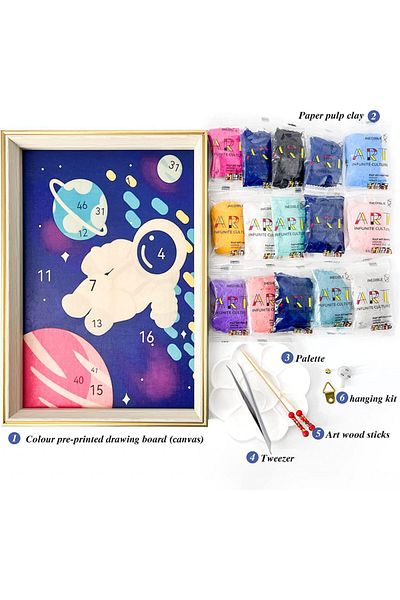 Bougimal set de lucru pentru copii, lemn/hârtie, multicolor, 20 x 30 cm