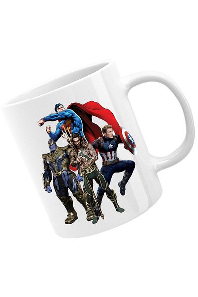 OEM Cana Aquaman Leader Superman Captain America Thanos, alba, 330 ml