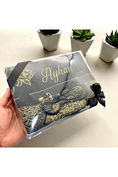 Safa Gift Kişiye Özel İsimli Nakışlı Seccade Tesbih Seti, Hediyelik Çeyizlik ...