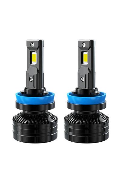 BGRJ Automotive Set of 2 H11 LED bulbs, warm white light, canbus, 18000lm