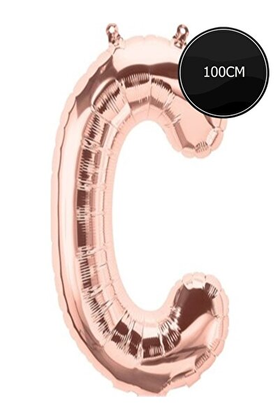 Bp Bizden Pastacılık 100cm Letter C Foil Balloon Rose Gold