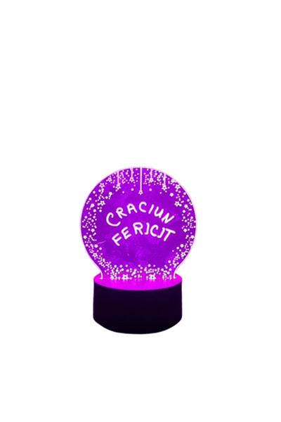 halber Lampa decorativa 3D cu mesaj personalizabil, tip Glob, cu marker inclus, halber, Bej