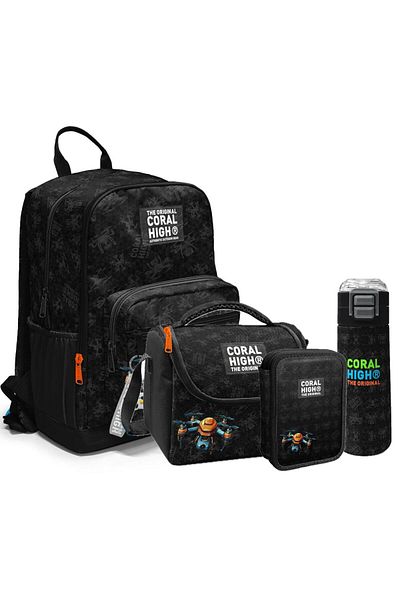Coral High Set de 4 genți de școală pentru copii (NOU)