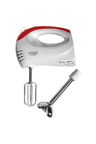 Adler Europe Adler | Mikser | AD 4212 | Mikser ręczny | 300 W | Liczba prędkości 5 | Tryb Turbo | Biały
