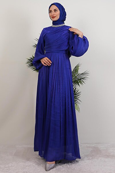 giz astore Zeliş Taşlı Abiye Gece Mavi