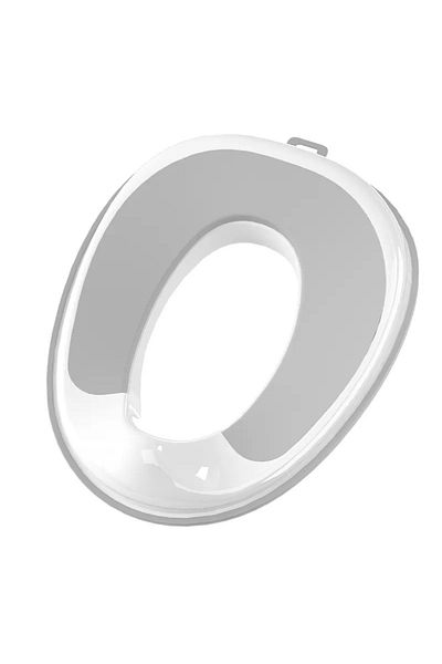 Little Mom Reductor WC pentru copii Little Mom Grey, design ergonomic, antiderapant, cu suport de agatare, comp