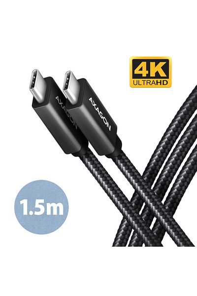 Axagon Data and charging USB 2.0 cable, 1.5 m | BUCM32-CM15AB | USB-C to USB-C