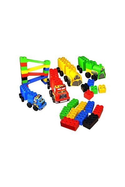 Mercaton Large cube construction set, with vehicles, 103 pieces, Educational Blocks