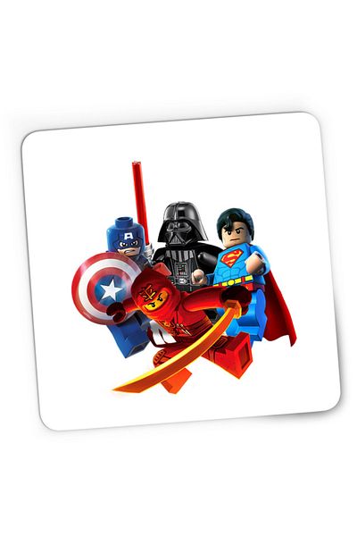 OEM Mousepad Gaming Heroes Group Superman Darth Vader Captain America, 21x19 см