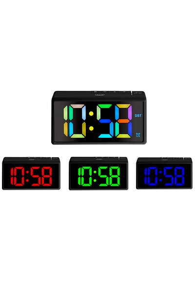Trevi Digital room clock 0088600 16 cm screen 5 cm digits multicolor display alarm function