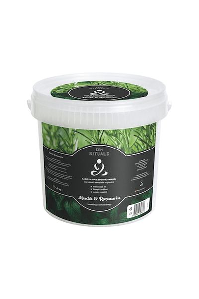 Zen Bath Salt Epsom Bath Salt with Essential Oils Mint & Rosemary, Zen Rituals, 4.5 kg
