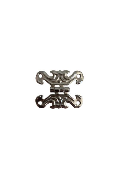 DSYapıAksesuar Butterfly Backgammon Hinge Furniture Box Hinge (Silver) (4 Pcs) (Width: 3cm Length: 2cm)