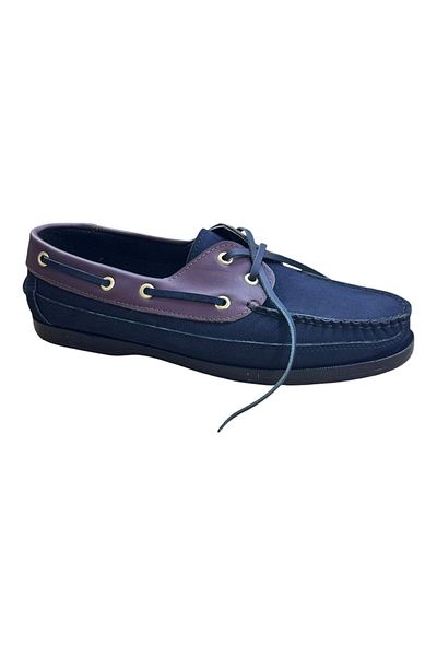 Greyybull Shoes тъмносини бордо летни мокасини с ароматизирана подметка от набук